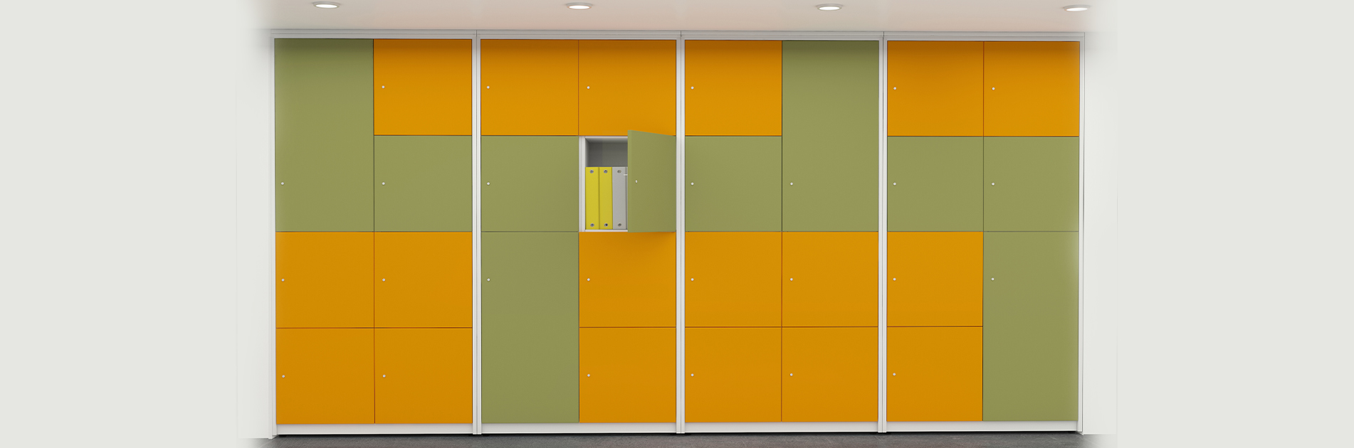 Metal cabinet storage