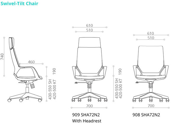 Apollo Executive Office Chairs With Wheels Monarch Ergo