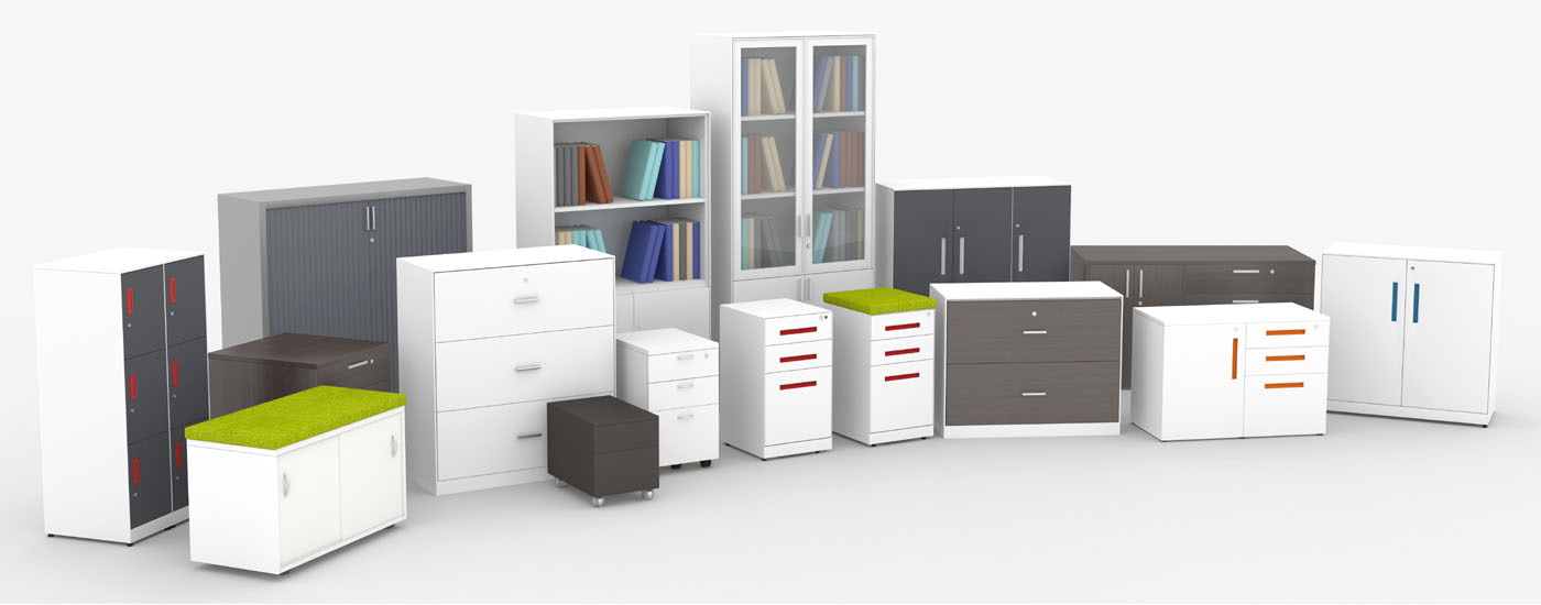 Modern Customizable Laminate Office Cabinets Monarch Ergo